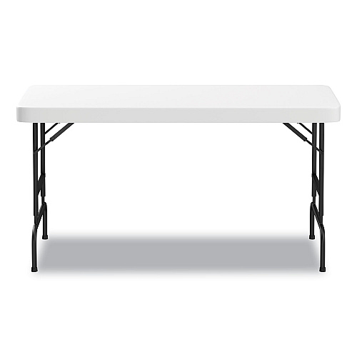 Alera Adjustable Height Plastic Folding Table, Rectangular, 72w x 29.63d x 29.25 to 37.13h, White (ALEPT72AHW)
