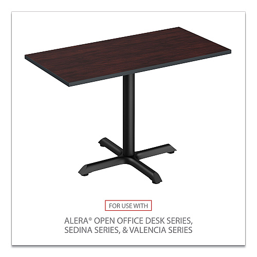 Alera Hospitality Series Single-Column Bases, 27.5" Diameter x 40.38"h, 300 lb Cap, Steel, Black (ALETBH423B)
