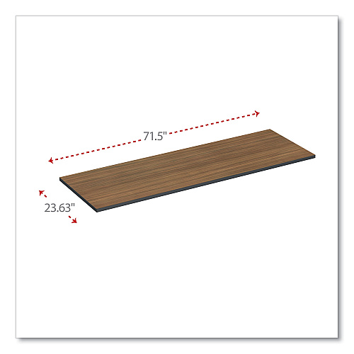 Alera Reversible Laminate Table Top, Rectangular, 71.5w x 23.63d, Espresso/Walnut (ALETT7224EW)