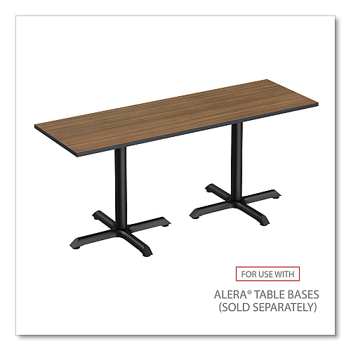 Alera Reversible Laminate Table Top, Rectangular, 71.5w x 23.63d, Espresso/Walnut (ALETT7224EW)