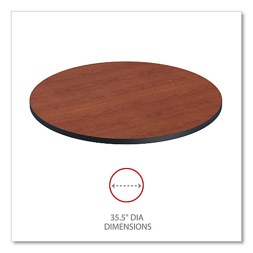 Alera Reversible Laminate Table Top, Round, 35.5" Diameter, Medium Cherry/Mahogany (ALETTRD36CM)