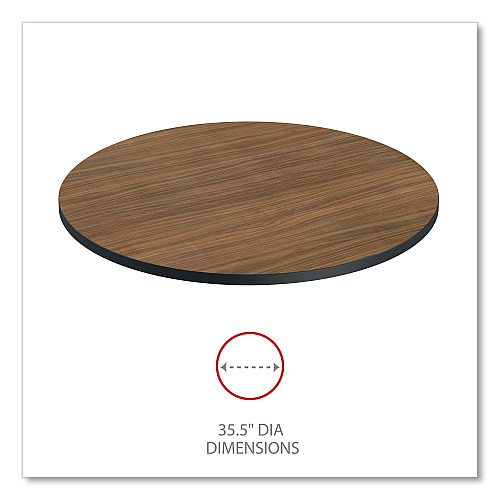 Alera Reversible Laminate Table Top, Round, 35.5" Diameter, Espresso/Walnut (ALETTRD36EW)