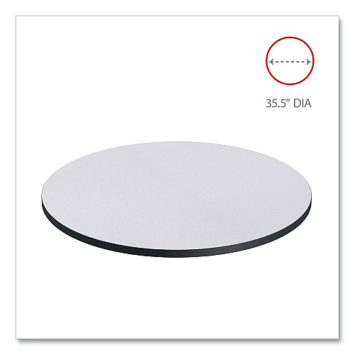 Alera Reversible Laminate Table Top, Round, 35.5" Diameter, White/Gray (ALETTRD36WG)