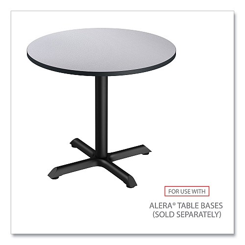 Alera Reversible Laminate Table Top, Round, 35.5" Diameter, White/Gray (ALETTRD36WG)