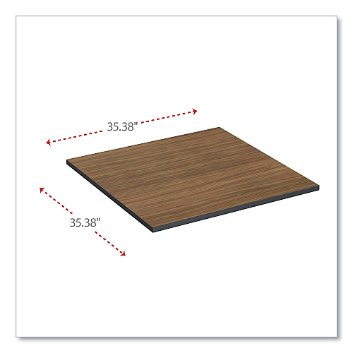 Alera Reversible Laminate Table Top, Square, 35.38w x 35.38d, Espresso/Walnut (ALETTSQ36EW)