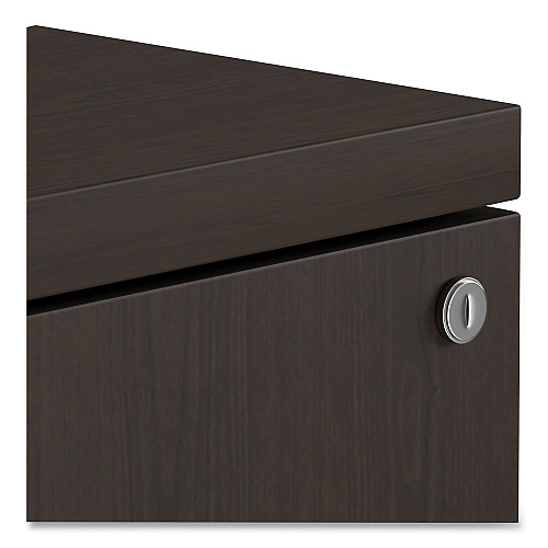 Alera Valencia Series Mobile Pedestal, Left or Right, 2 Legal/Letter-Size File Drawers, Espresso, 15.38" x 20" x 26.63" (ALEVA582816ES)