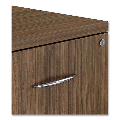 Alera Valencia Series Mobile Pedestal, Left or Right, 2 Legal/Letter-Size File Drawers, Modern Walnut, 15.38" x 20" x 26.63" (ALEVA582816WA)