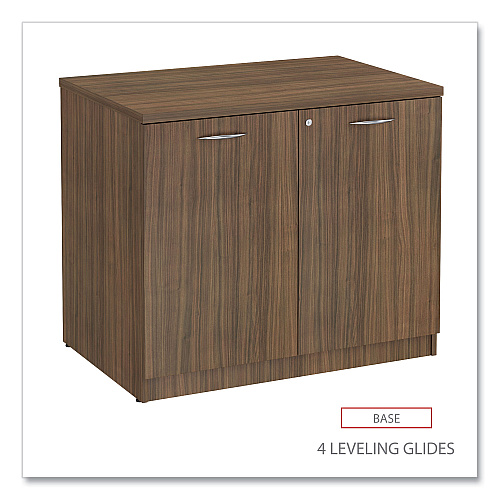Alera Valencia Series Storage Cabinet, 34.3w x 22.78d x 29.5h, Modern Walnut (ALEVA613622WA)