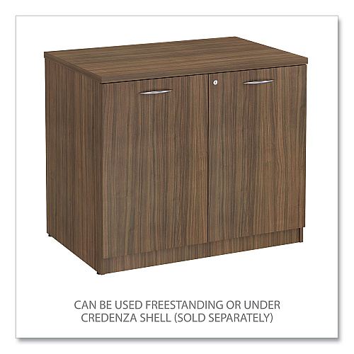Alera Valencia Series Storage Cabinet, 34.3w x 22.78d x 29.5h, Modern Walnut (ALEVA613622WA)