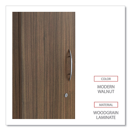 Alera Valencia Series Wardrobe, 11.88w x 22.78d x 65h, Modern Walnut (ALEVA621224WA)