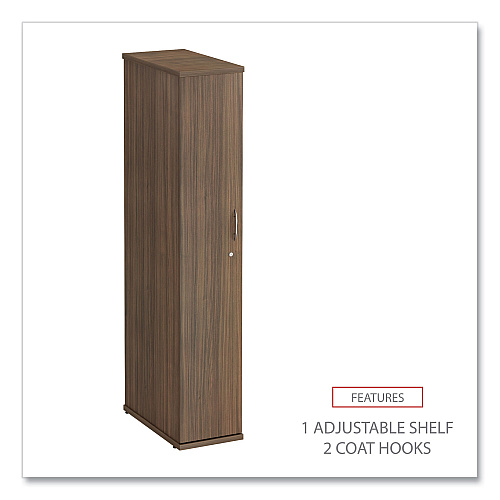 Alera Valencia Series Wardrobe, 11.88w x 22.78d x 65h, Modern Walnut (ALEVA621224WA)