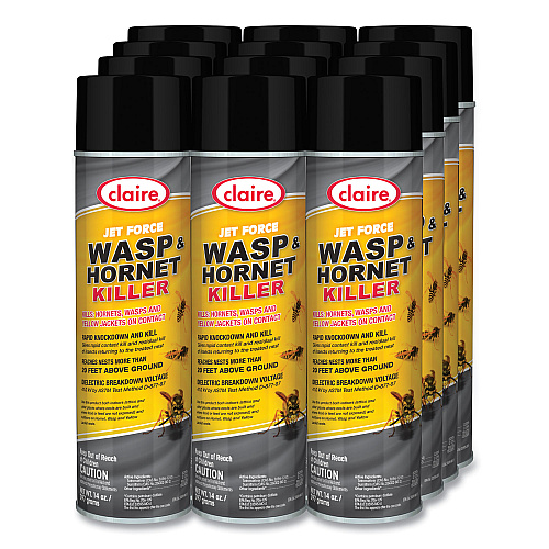 Claire Jet Force Wasp & Hornet Killer, 14 oz Aerosol Spray, 12/Carton (005)