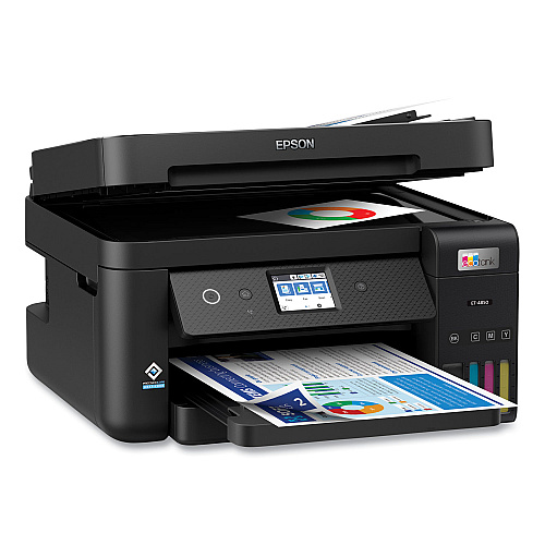Epson EcoTank ET-4850 Wireless All-in-One Supertank Printer, Copy/Fax/Print/Scan (C11CJ60201)