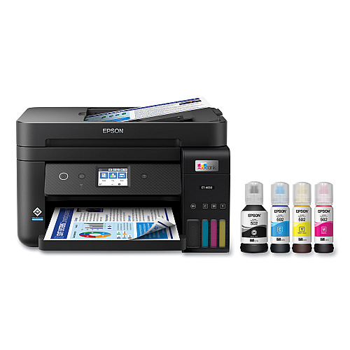 Epson EcoTank ET-4850 Wireless All-in-One Supertank Printer, Copy/Fax/Print/Scan (C11CJ60201)