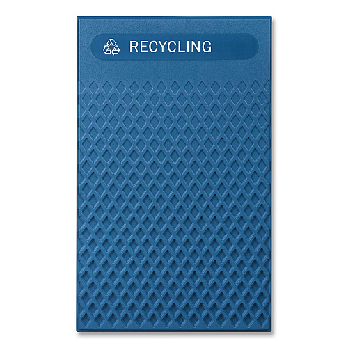 Large Prelabeled Recycled Waste Panels for Tailor and Landmark Series Containers, 20.72" x 0.5" x 34.33", Blue, 4/Carton