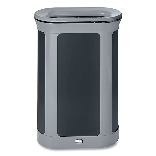 ENHANCE Series Waste Receptacle, 13 gal, Metal, Pearl Gray/Umbra Gray