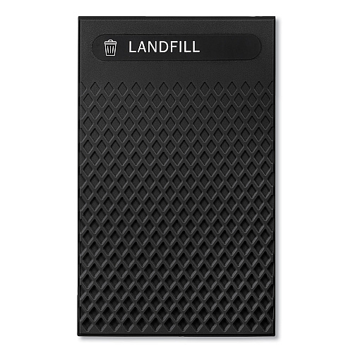 Large Prelabeled Landfill Waste Panels for Tailor and Landmark Series Containers 20.72" x 0.5" x 34.33", Black, 4/Carton