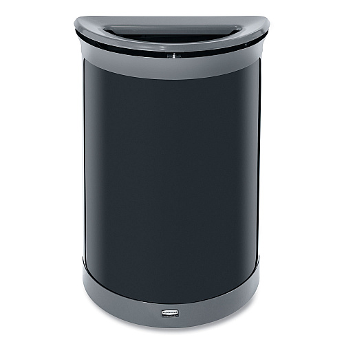 ENHANCE Series Waste Receptacle, 11.5 gal, Metal, Umbra Gray/Pearl Gray