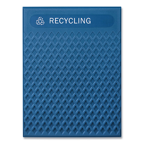 Medium Prelabeled Recycled Waste Panels for Tailor and Landmark Series Containers, 20.72" x 0.5" x 27.95", Blue, 4/Carton
