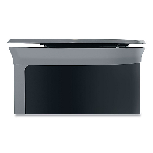 ENHANCE Series Waste Receptacle, 11.5 gal, Metal, Umbra Gray/Pearl Gray