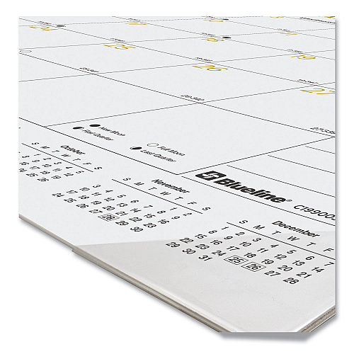 Blueline Gold Collection Monthly Desk Pad Calendar, 22 x 17, White/Gold Sheets, Black Headband, 12-Month (Jan to Dec): 2026 (C199003)