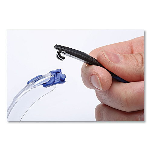 3M Solus 1000 Series Safety Glasses, Black/Blue Plastic Frame, Clear Polycarbonate Lens (S1101SGAFKT)