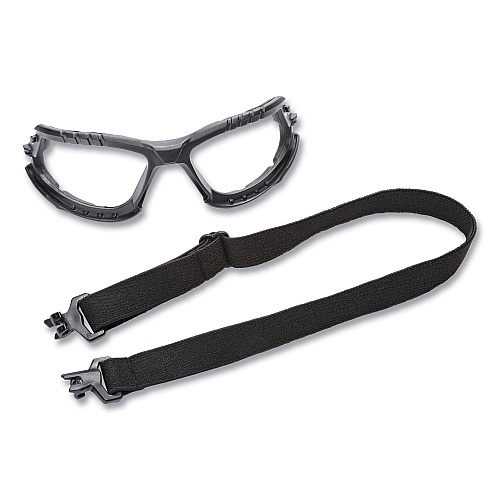 3M Solus 1000-Series Safety Glasses, Green Plastic Frame, Clear Polycarbonate Lens (S1201SGAFKT)