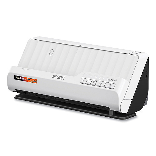 Epson RapidReceipt RR-400W Wireless Compact Desktop Scanner, 600 dpi Optical Resolution, 20-Sheet Duplex Auto Document Feeder (B11B270202)
