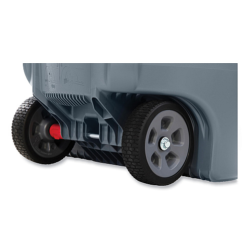 Rubbermaid Commercial Vented Wheeled BRUTE Container, 32 gal, Plastic, Gray (2179403)