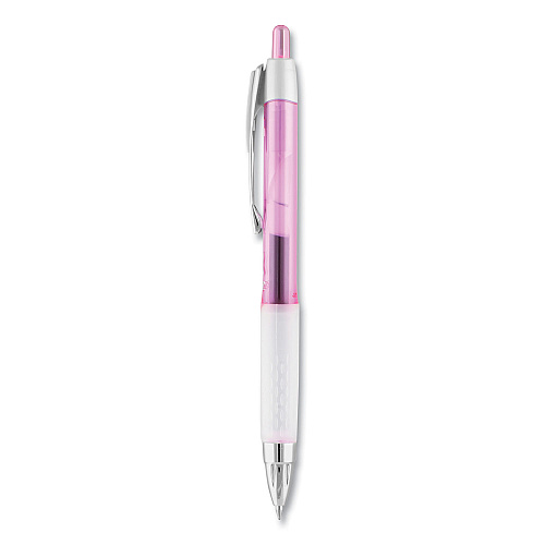 uni-ball 207 Office Pack Gel Pen, Retractable, Medium 0.7 mm, Black Ink, Pink/Translucent White Barrel, 36/Pack (2003896)