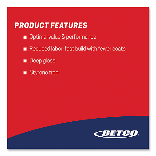 Betco Finish 101 Floor Finish, 1 gal Bottle, 4/Carton (6960400)