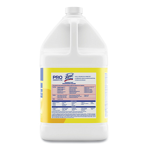 Lysol Disinfectant Deodorizing Cleaner Concentrate, Lemon Scent, 128 oz Bottle (99985EA)