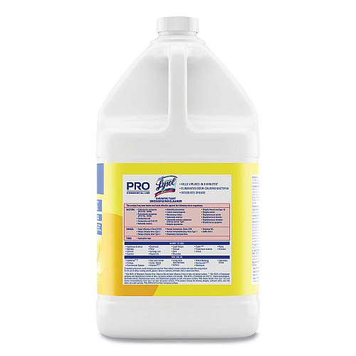 Lysol Disinfectant Deodorizing Cleaner Concentrate, Lemon Scent, 128 oz Bottle, 4/Carton (99985CT)