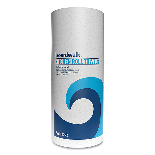 Boardwalk&reg; Kitchen Paper Towels, 2-Ply, 85 Sheet Roll, 30 Rolls (BWK6272)