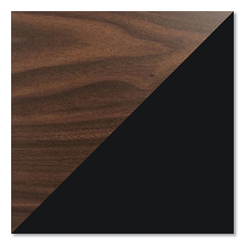 Hirsh Industries Teachers Pedestal Desks, Left and Right-Hand Pedestals: Box/File Drawer Format, 60" x 30" x 29.5", Walnut/Black (22654)