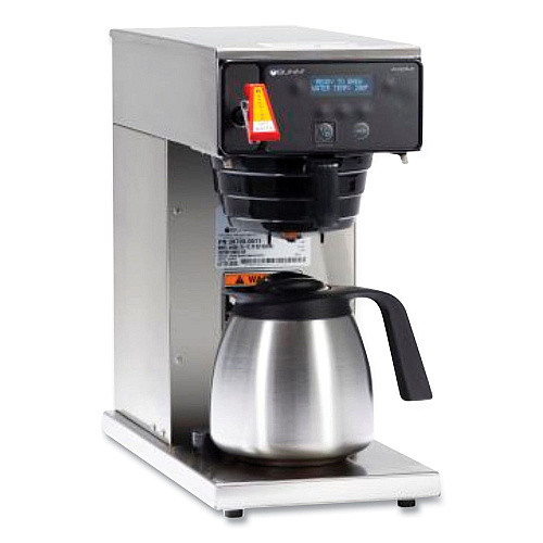 BUNN AXIOM DV-TC Dual-Voltage Thermal Carafe Coffee Brewer, 12 Cups, Silver/Black (387000011)