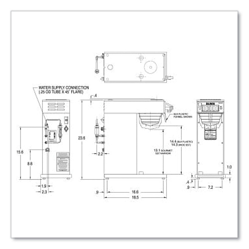 BUNN AXIOM DV-APS Airpot System, 12 Cups, Silver/Black (387000010)