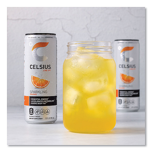 Celsius Live Fit Variety Pack, Kiwi Guava and Orange, 12 oz Can, 24/Carton (22002166)