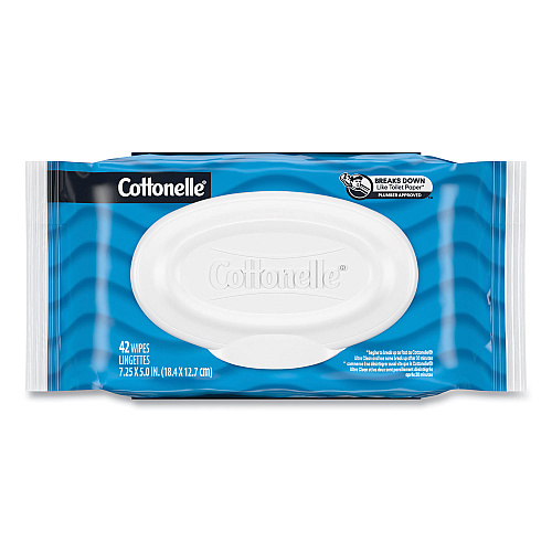 Cottonelle Fresh Care Flushable Cleansing Cloths, 1-Ply, 3.73 x 5.5, White, 84/Pack (35970)
