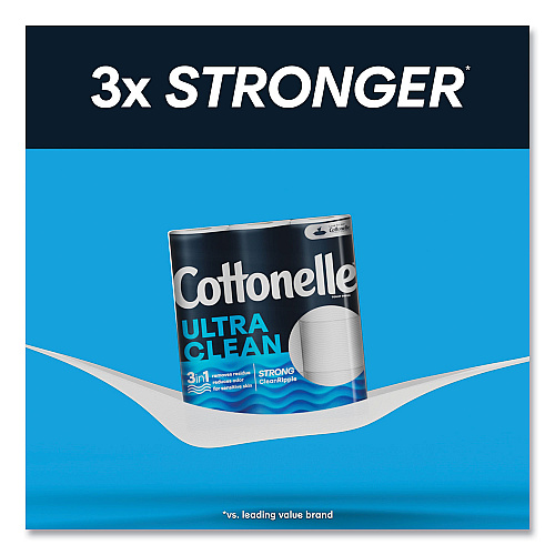 Cottonelle&reg; Ultra Clean Toilet Paper, 1-Ply, 284 Sheets, 48 Rolls (55489)