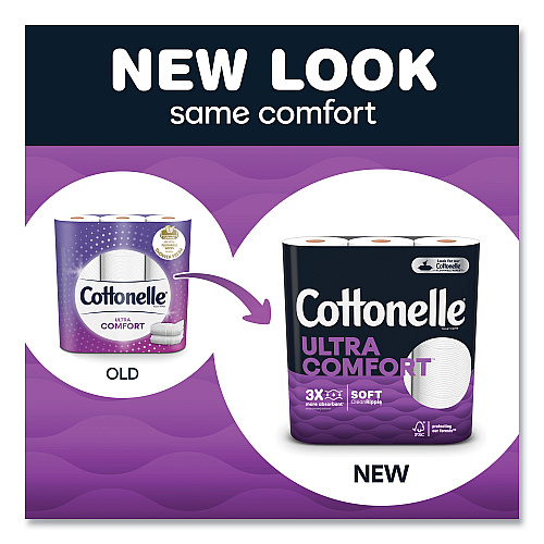 Cottonelle&reg; Ultra Comfort Toilet Paper Mega Rolls, 2-Ply, 284 Sheets, 36 Rolls (55707)