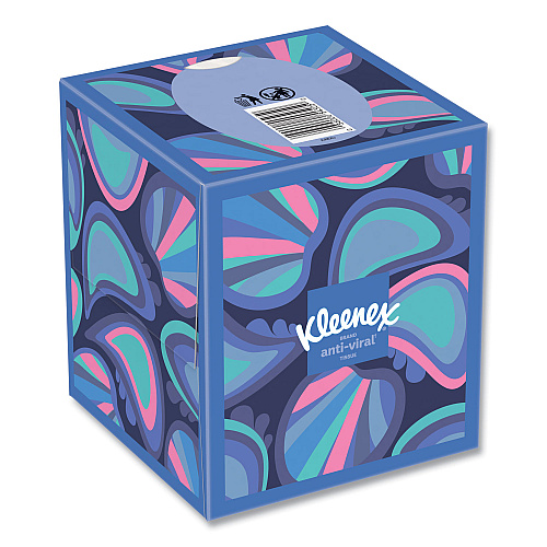 Kleenex&reg; Anti-Viral Facial Tissue, 3-Ply, White, 55 Sheet Box, 27 Boxes (54505CT)