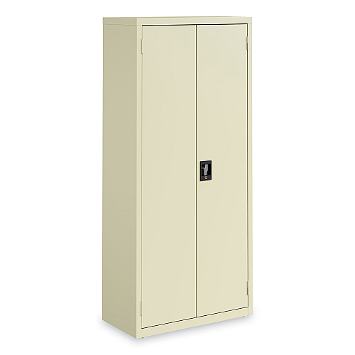 Alera Economy Assembled Storage Cabinets, 3 Shelves, 30" x 15" x 66", Putty (ALEHCM6615PY)