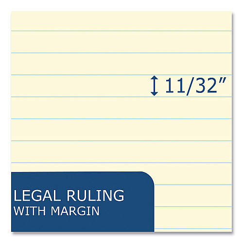 Roaring Spring Enviroshades Legal Notepads, 50 Ivory 8.5 x 11.75 Sheets, 72 Notepads/Carton (74130CS)