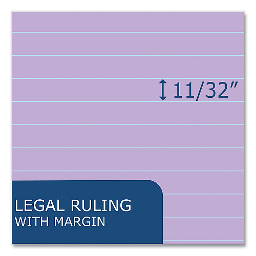 Roaring Spring Enviroshades Legal Notepads, 50 Orchid 8.5 x 11.75 Sheets, 72 Notepads/Carton (74140CS)