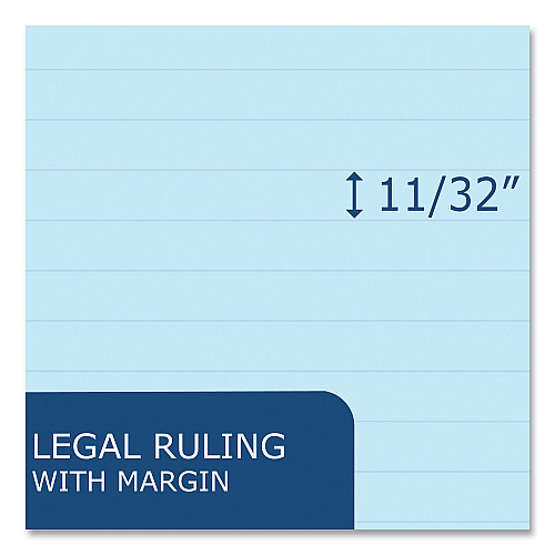 Roaring Spring Enviroshades Legal Notepads, 50 Blue 8.5 x 11.75 Sheets, 72 Notepads/Carton (74120CS)