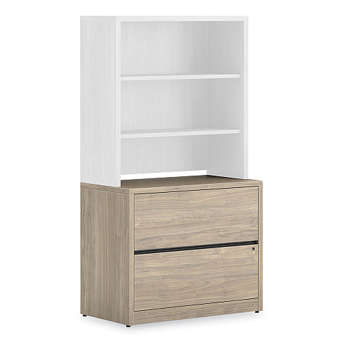 HON 10500 Series Lateral File, 2 Legal/Letter-Size File Drawers, Kingswood Walnut, 36" x 20" x 29.5" (10563LKI1)