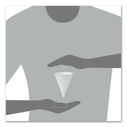 SOLO Bare Eco-Forward Treated Paper Cone Cups, ProPlanet Seal, 6 oz, White, 200/Sleeve, 25 Sleeves/Carton (6RBU)