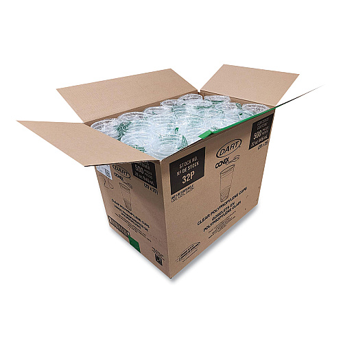 Dart Conex ClearPro Plastic Cold Cups, Cold Cups, 32 oz, Clear, 25/Bag, 20 Bags/Carton (32P)