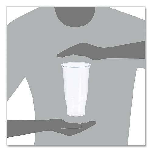 Dart Conex ClearPro Plastic Cold Cups, Cold Cups, 32 oz, Clear, 25/Bag, 20 Bags/Carton (32P)